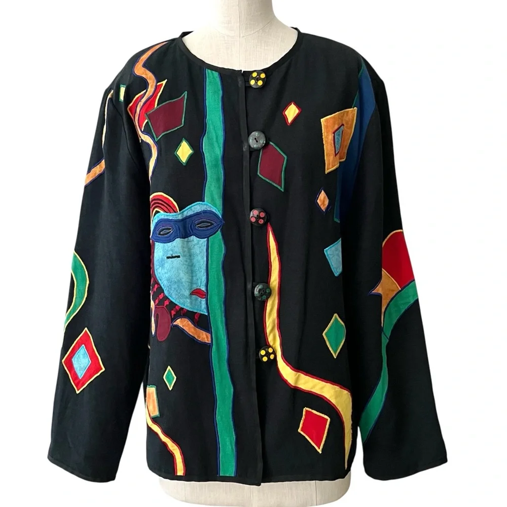 Allure Colorful Folk Artsy Jacket XL